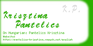 krisztina pantelics business card